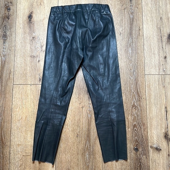 Sylvia Schimmel Gray Lamb Leather Leggings Size 38/6 - Picture 2 of 9